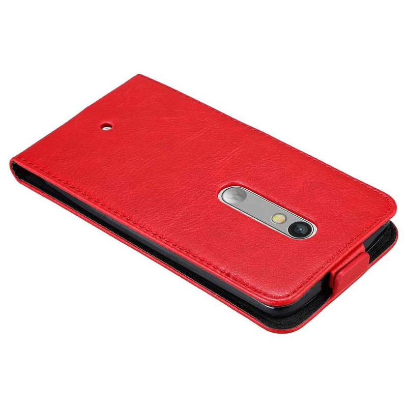 Cadorabo Hülle kompatibel mit Motorola MOTO X PLAY Schutzhülle im Flip Design mit Magnetverschluss