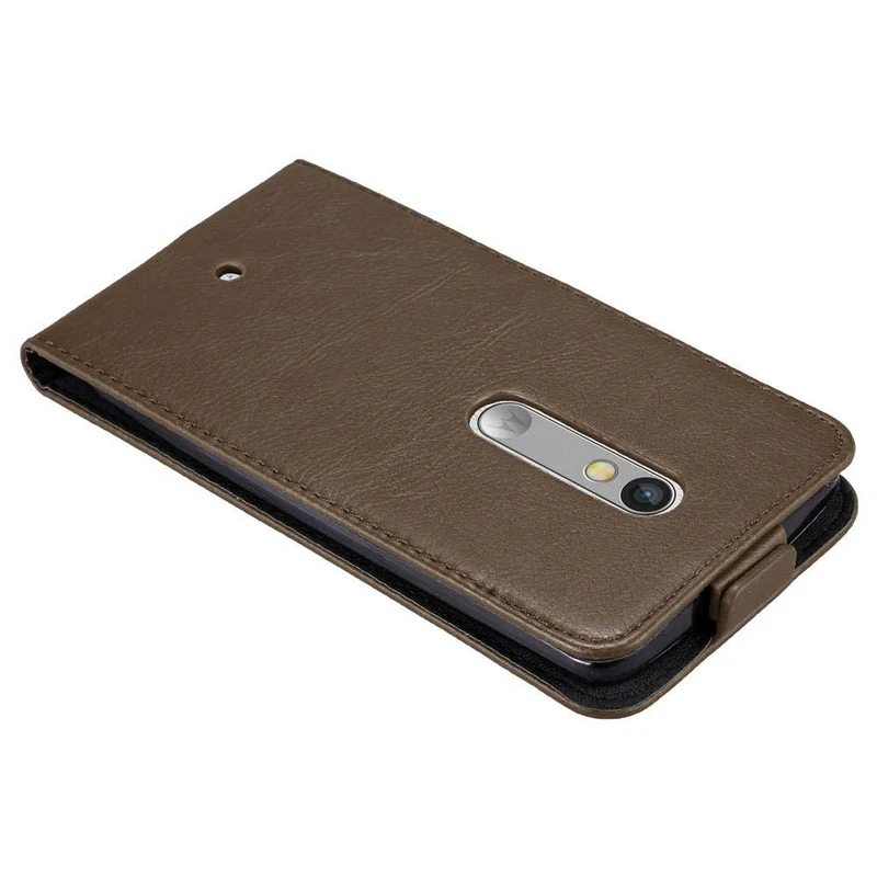 Cadorabo Hülle kompatibel mit Motorola MOTO X PLAY Schutzhülle im Flip Design mit Magnetverschluss