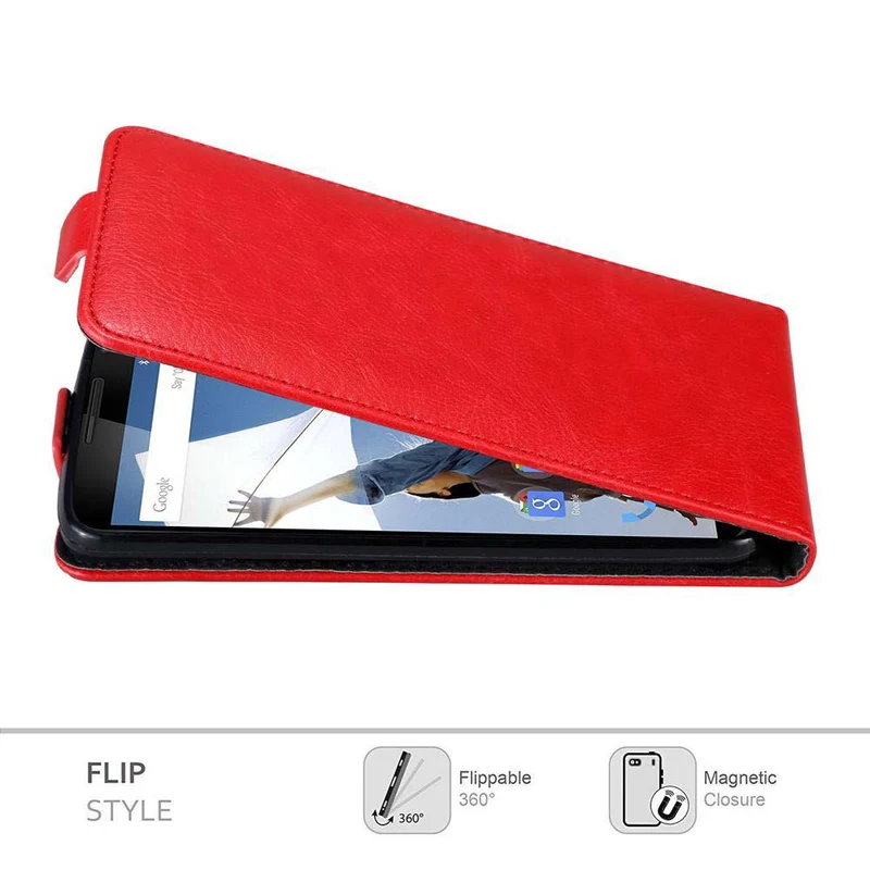 Cadorabo Hülle kompatibel mit Motorola Google NEXUS 6 Schutzhülle im Flip Design mit Magnetverschluss