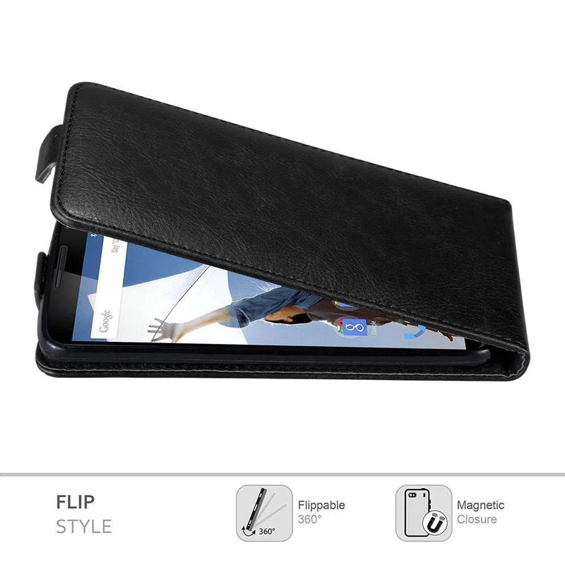 Cadorabo Hülle kompatibel mit Motorola Google NEXUS 6 Schutzhülle im Flip Design mit Magnetverschluss
