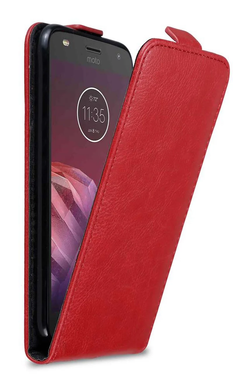 Cadorabo Hülle kompatibel mit Motorola MOTO Z2 PLAY / Z2 FORCE Schutzhülle im Flip Design mit Magnetverschluss