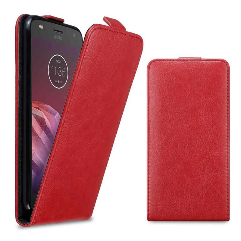 Cadorabo Hülle kompatibel mit Motorola MOTO Z2 PLAY / Z2 FORCE Schutzhülle im Flip Design mit Magnetverschluss