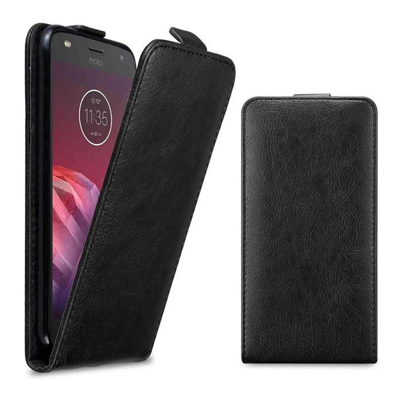 Cadorabo Hülle kompatibel mit Motorola MOTO Z2 PLAY / Z2 FORCE Schutzhülle im Flip Design mit Magnetverschluss