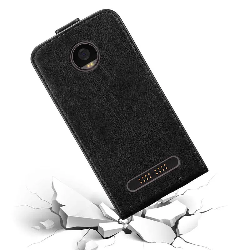 Cadorabo Hülle kompatibel mit Motorola MOTO Z2 PLAY / Z2 FORCE Schutzhülle im Flip Design mit Magnetverschluss