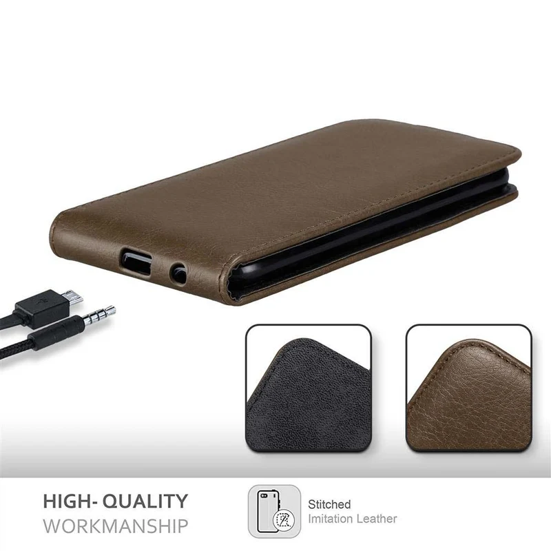 Cadorabo Hülle kompatibel mit Motorola MOTO Z2 PLAY / Z2 FORCE Schutzhülle im Flip Design mit Magnetverschluss