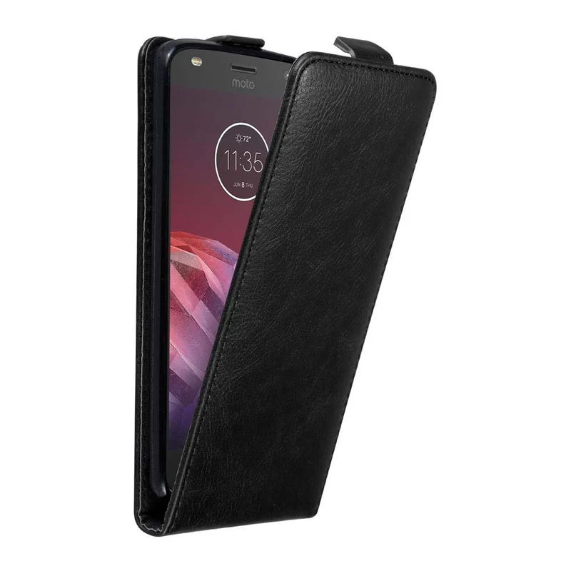 Cadorabo Hülle kompatibel mit Motorola MOTO Z2 Schutzhülle im Flip Design mit Magnetverschluss
