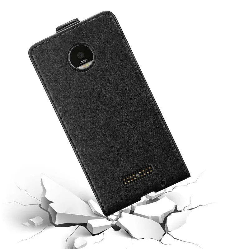 Cadorabo Hülle kompatibel mit Motorola MOTO Z Schutzhülle im Flip Design mit Magnetverschluss