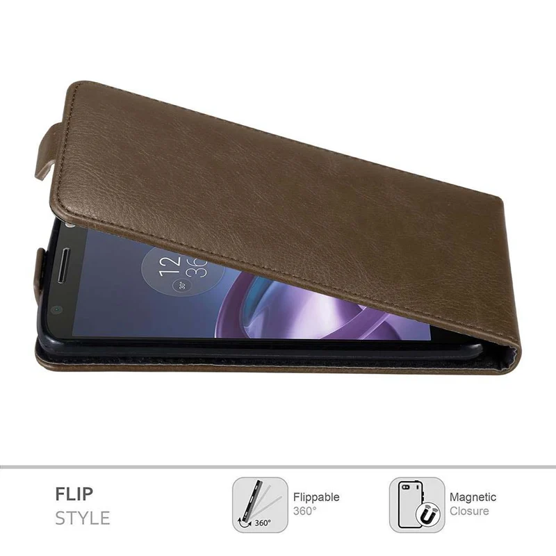 Cadorabo Hülle kompatibel mit Motorola MOTO Z Schutzhülle im Flip Design mit Magnetverschluss