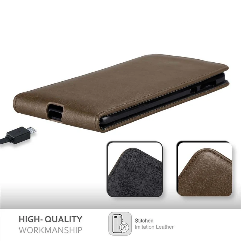 Cadorabo Hülle kompatibel mit Motorola MOTO Z Schutzhülle im Flip Design mit Magnetverschluss