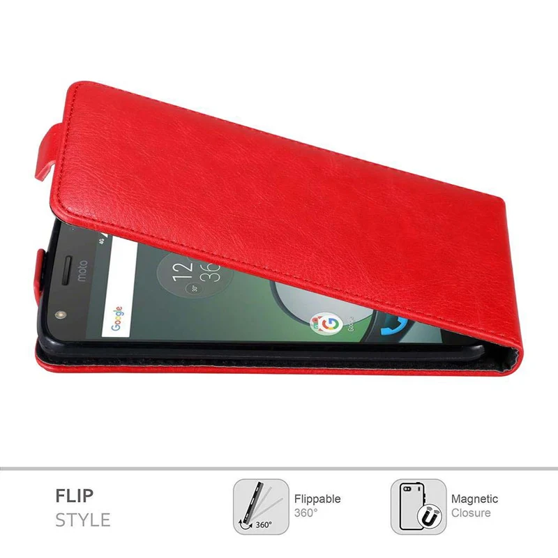Cadorabo Hülle kompatibel mit Motorola MOTO Z PLAY Schutzhülle im Flip Design mit Magnetverschluss