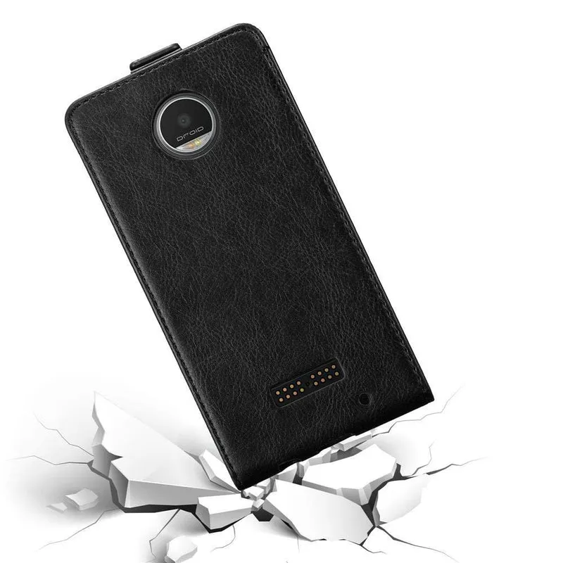Cadorabo Hülle kompatibel mit Motorola MOTO Z PLAY Schutzhülle im Flip Design mit Magnetverschluss