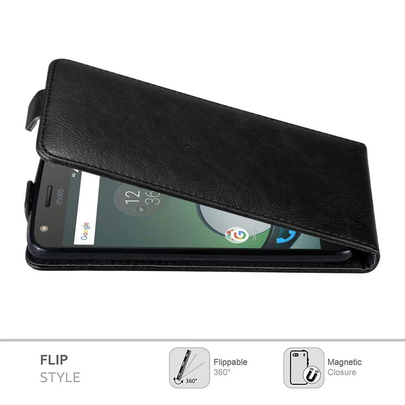 Cadorabo Hülle kompatibel mit Motorola MOTO Z PLAY Schutzhülle im Flip Design mit Magnetverschluss