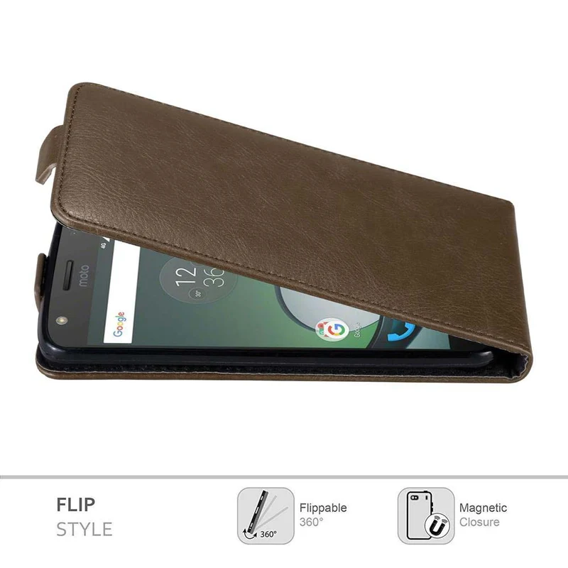 Cadorabo Hülle kompatibel mit Motorola MOTO Z PLAY Schutzhülle im Flip Design mit Magnetverschluss
