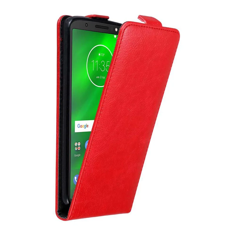 Cadorabo Hülle kompatibel mit Motorola MOTO G6 PLUS Schutzhülle im Flip Design mit Magnetverschluss