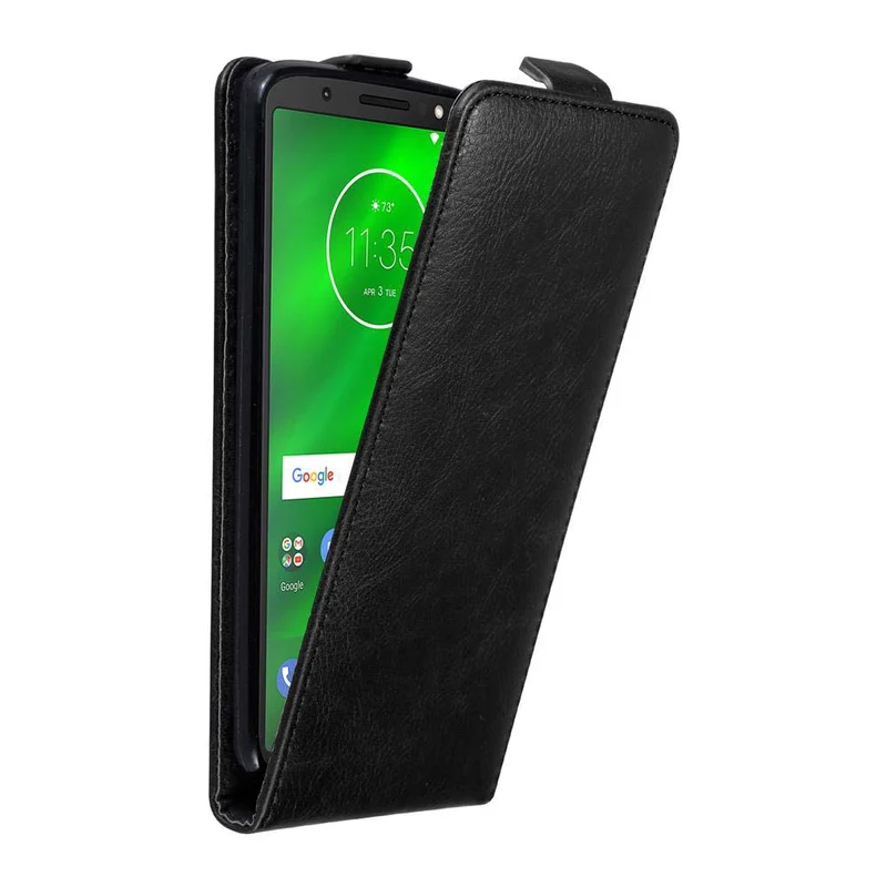 Cadorabo Hülle kompatibel mit Motorola MOTO G6 PLUS Schutzhülle im Flip Design mit Magnetverschluss