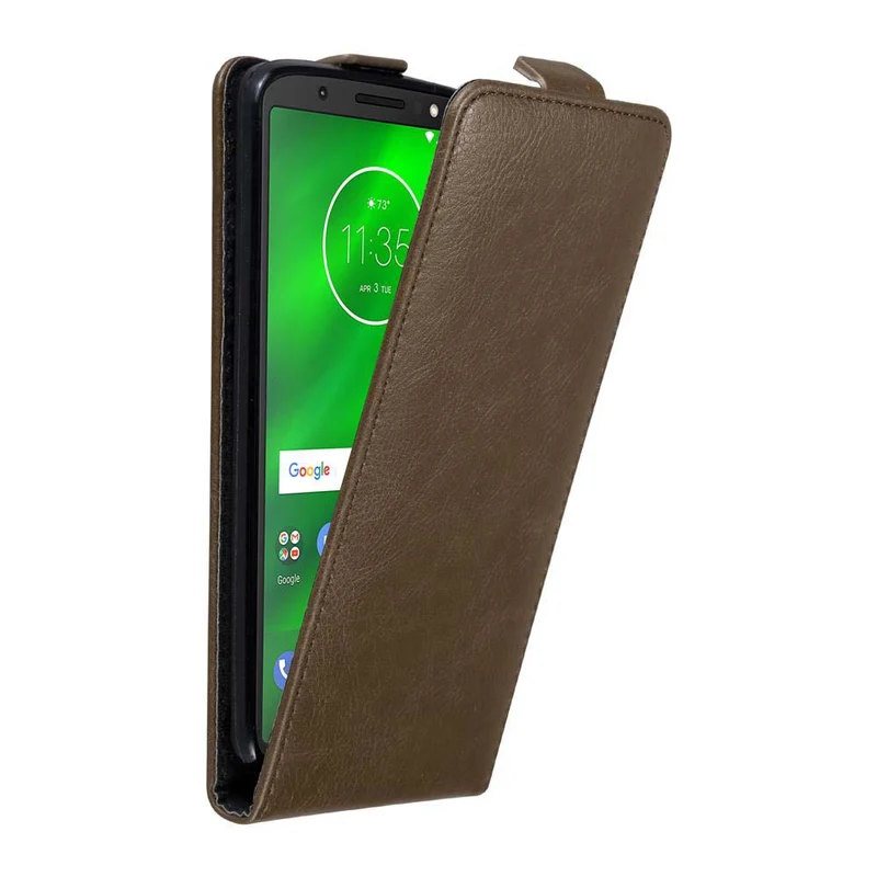 Cadorabo Hülle kompatibel mit Motorola MOTO G6 PLUS Schutzhülle im Flip Design mit Magnetverschluss