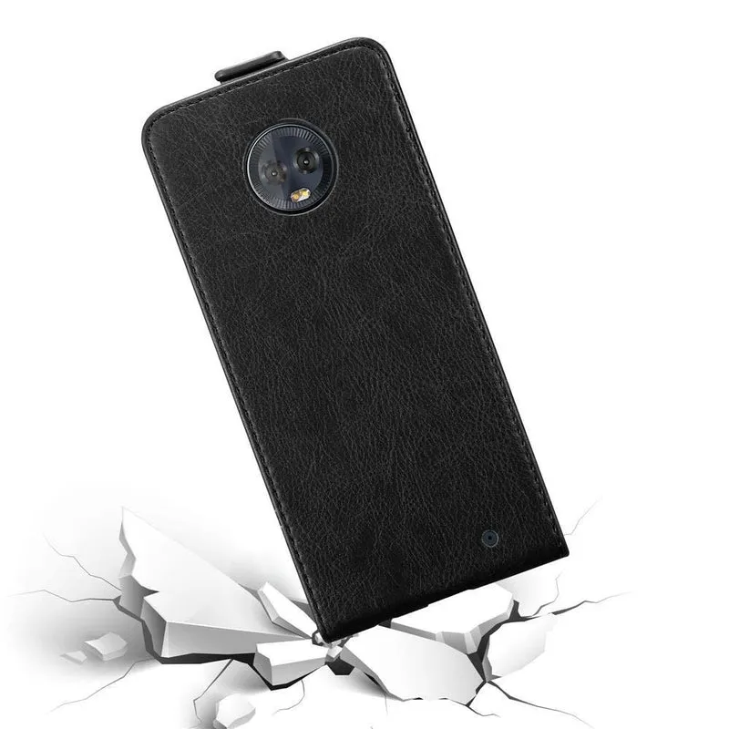 Cadorabo Hülle kompatibel mit Motorola MOTO G6 PLUS Schutzhülle im Flip Design mit Magnetverschluss