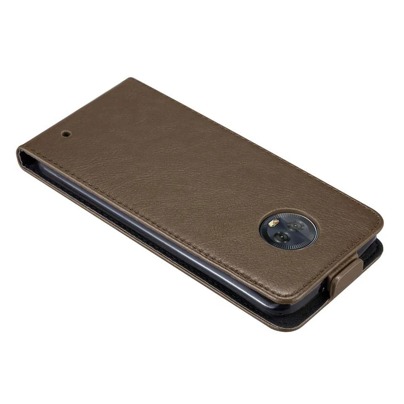 Cadorabo Hülle kompatibel mit Motorola MOTO G6 PLUS Schutzhülle im Flip Design mit Magnetverschluss