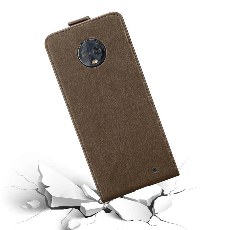 Cadorabo Hülle kompatibel mit Motorola MOTO G6 PLUS Schutzhülle im Flip Design mit Magnetverschluss