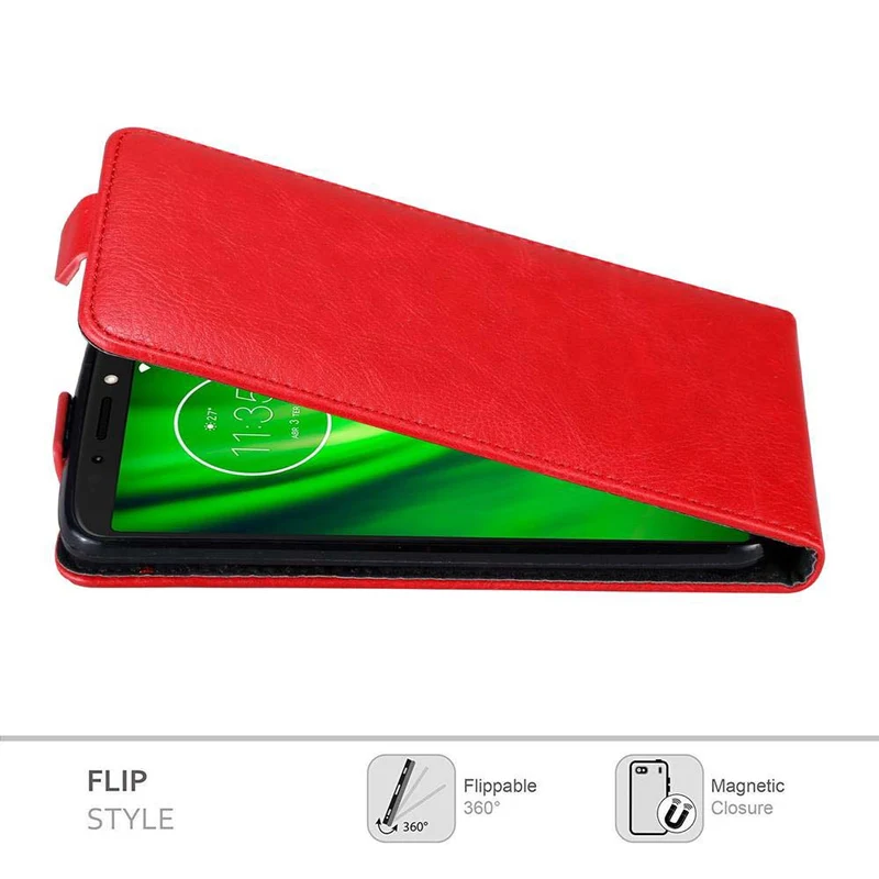 Cadorabo Hülle kompatibel mit Motorola MOTO E5 / G6 PLAY Schutzhülle im Flip Design mit Magnetverschluss