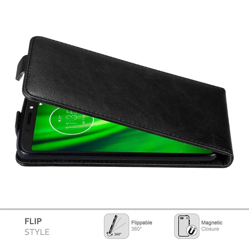 Cadorabo Hülle kompatibel mit Motorola MOTO E5 / G6 PLAY Schutzhülle im Flip Design mit Magnetverschluss