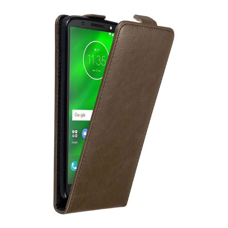 Cadorabo Hülle kompatibel mit Motorola MOTO G6 Schutzhülle im Flip Design mit Magnetverschluss
