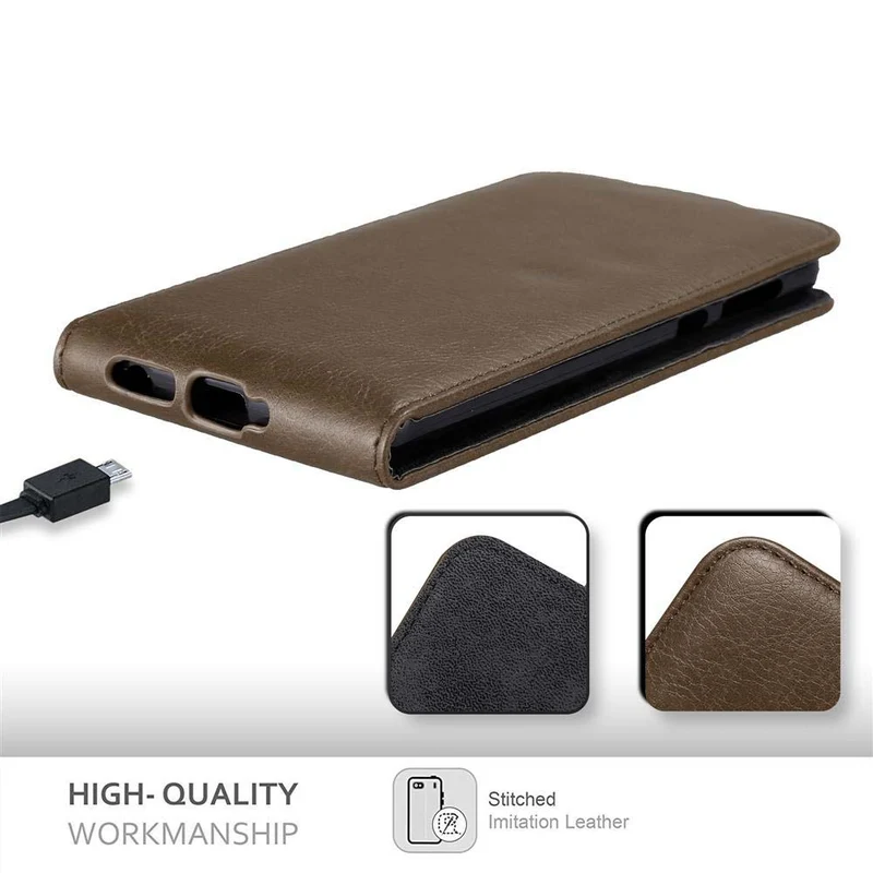 Cadorabo Hülle kompatibel mit Motorola MOTO G6 Schutzhülle im Flip Design mit Magnetverschluss