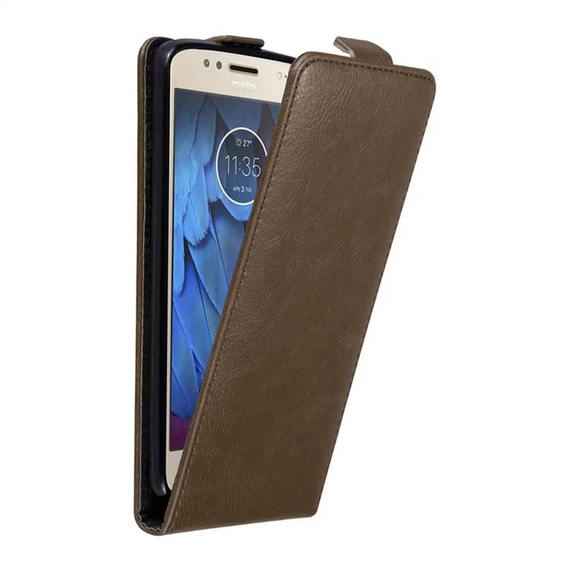Cadorabo Hülle kompatibel mit Motorola MOTO G5S Schutzhülle im Flip Design mit Magnetverschluss