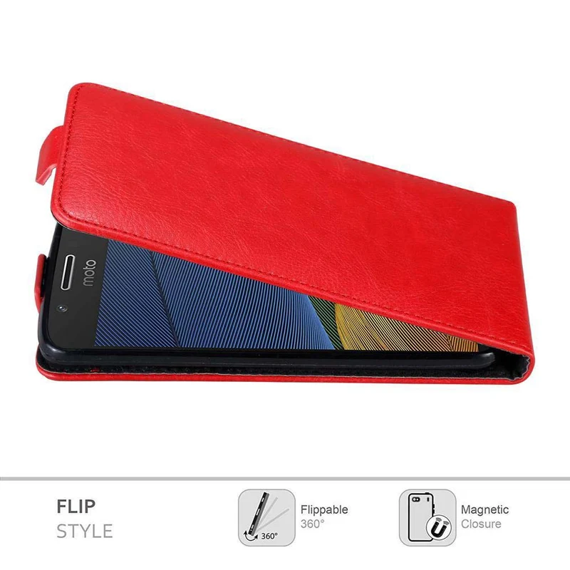 Cadorabo Hülle kompatibel mit Motorola MOTO G5 Schutzhülle im Flip Design mit Magnetverschluss