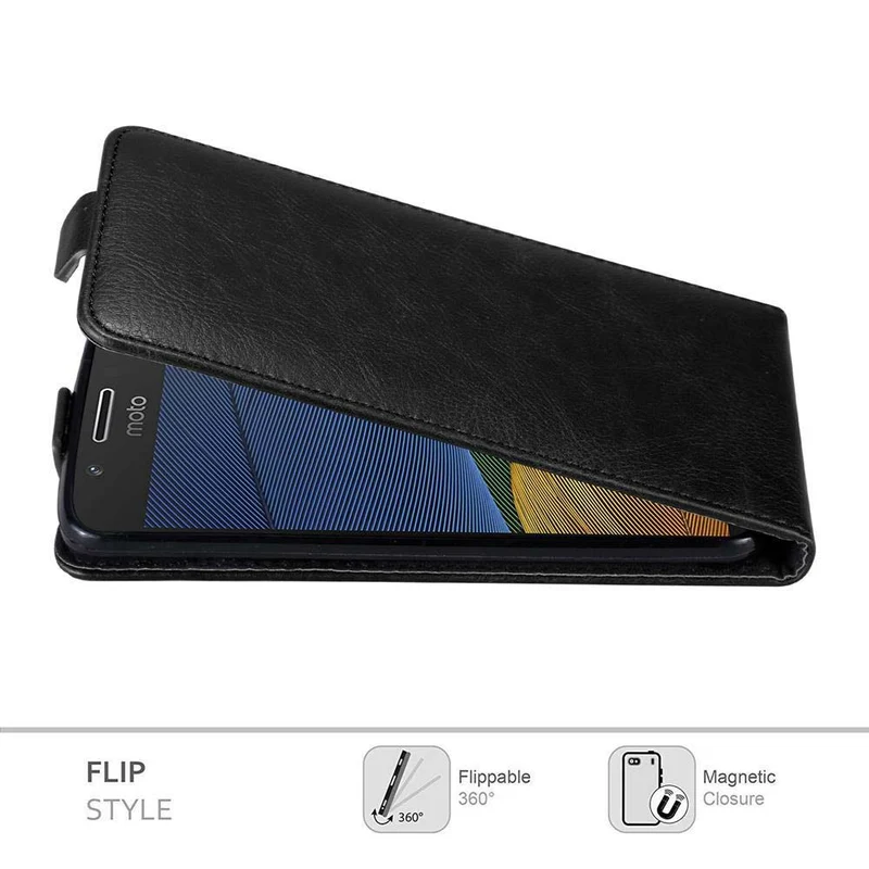 Cadorabo Hülle kompatibel mit Motorola MOTO G5 Schutzhülle im Flip Design mit Magnetverschluss