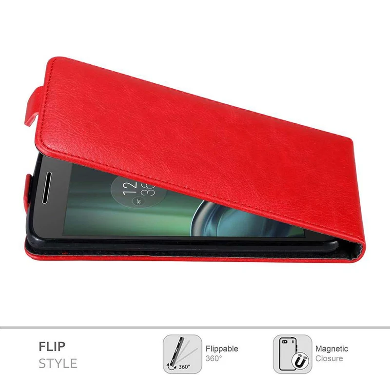 Cadorabo Hülle kompatibel mit Motorola MOTO G4 PLAY Schutzhülle im Flip Design mit Magnetverschluss
