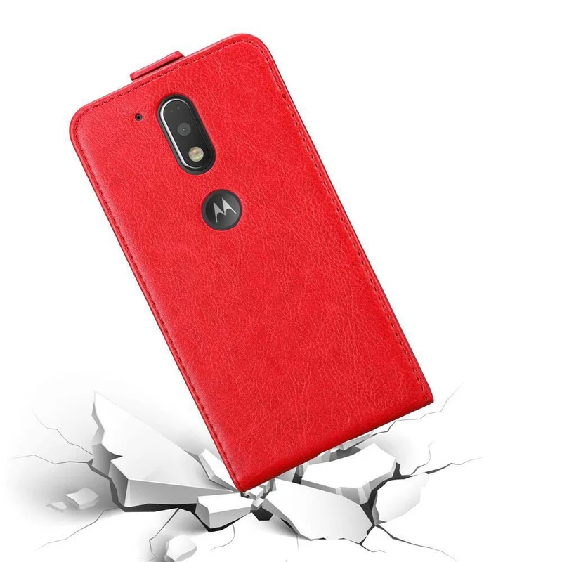 Cadorabo Hülle kompatibel mit Motorola MOTO G4 / G4 PLUS Schutzhülle im Flip Design mit Magnetverschluss