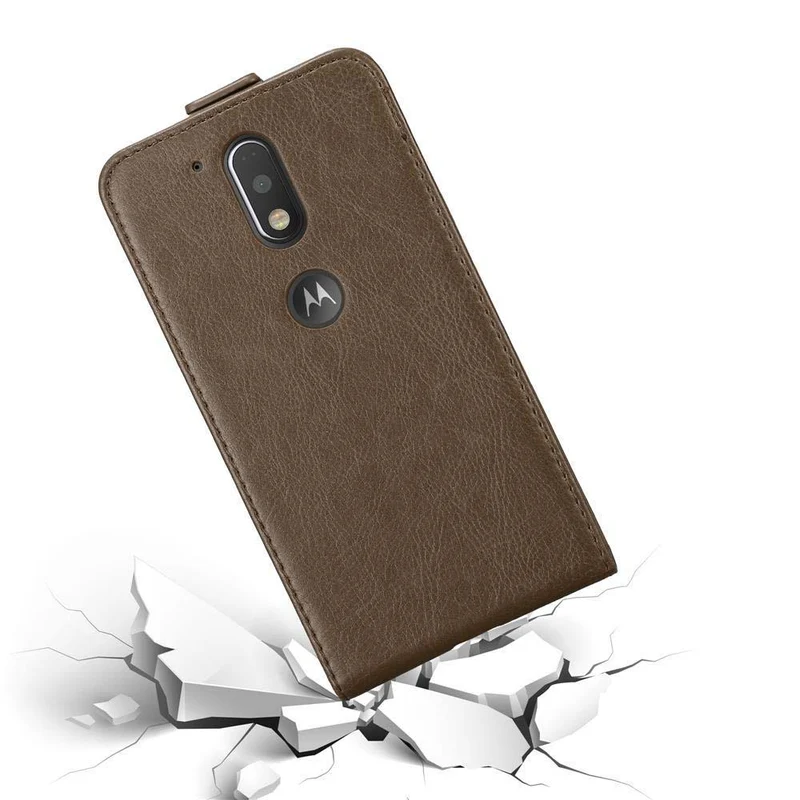 Cadorabo Hülle kompatibel mit Motorola MOTO G4 / G4 PLUS Schutzhülle im Flip Design mit Magnetverschluss