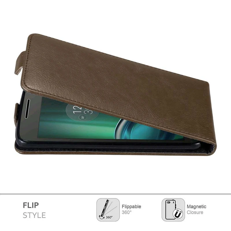 Cadorabo Hülle kompatibel mit Motorola MOTO G4 / G4 PLUS Schutzhülle im Flip Design mit Magnetverschluss