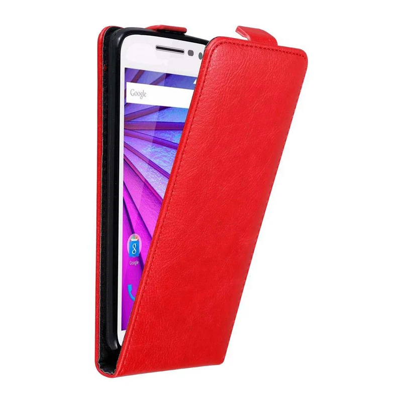 Cadorabo Hülle kompatibel mit Motorola MOTO G3 Schutzhülle im Flip Design mit Magnetverschluss