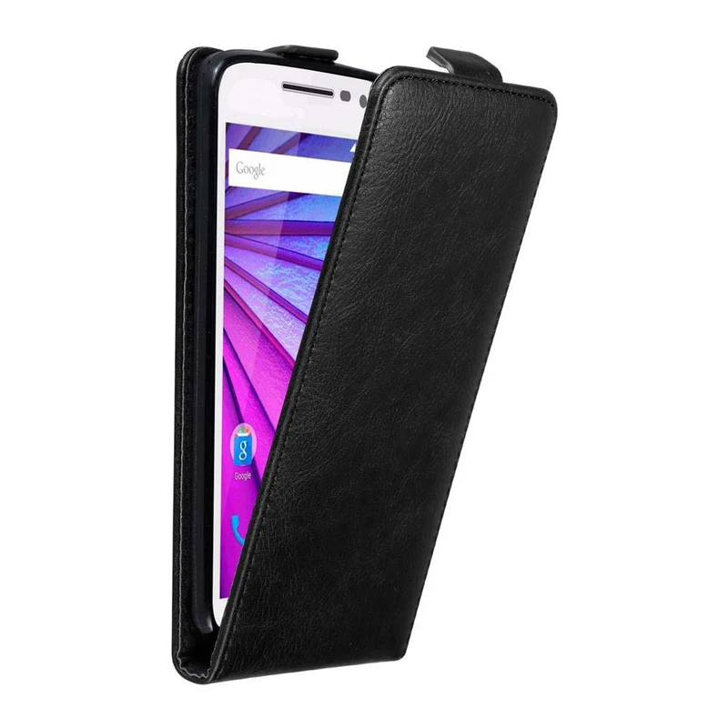 Cadorabo Hülle kompatibel mit Motorola MOTO G3 Schutzhülle im Flip Design mit Magnetverschluss