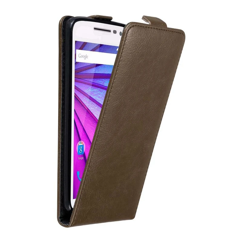Cadorabo Hülle kompatibel mit Motorola MOTO G3 Schutzhülle im Flip Design mit Magnetverschluss