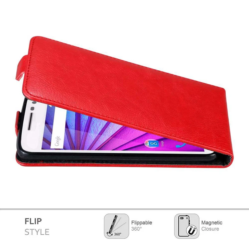 Cadorabo Hülle kompatibel mit Motorola MOTO G3 Schutzhülle im Flip Design mit Magnetverschluss