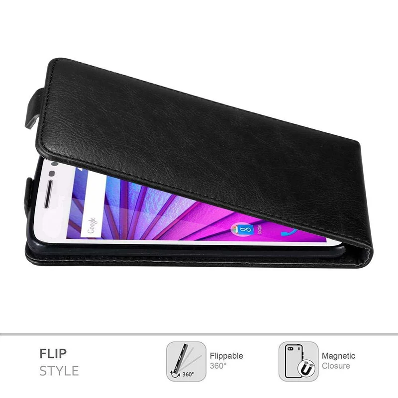 Cadorabo Hülle kompatibel mit Motorola MOTO G3 Schutzhülle im Flip Design mit Magnetverschluss