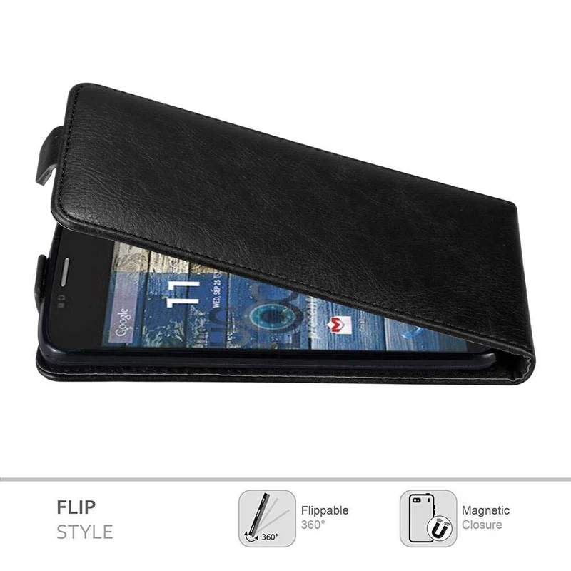 Cadorabo Hülle kompatibel mit Motorola MOTO G2 Schutzhülle im Flip Design mit Magnetverschluss