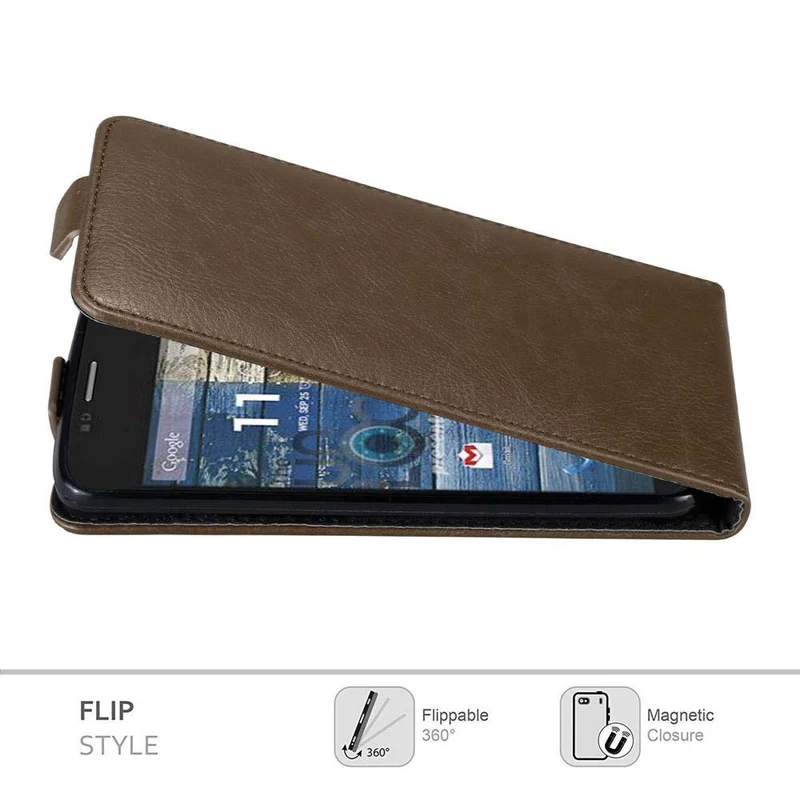 Cadorabo Hülle kompatibel mit Motorola MOTO G2 Schutzhülle im Flip Design mit Magnetverschluss