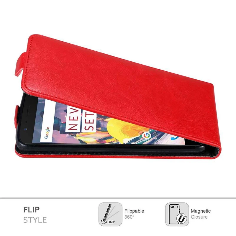 Cadorabo Hülle kompatibel mit OnePlus 3 / 3T Schutzhülle im Flip Design mit Magnetverschluss