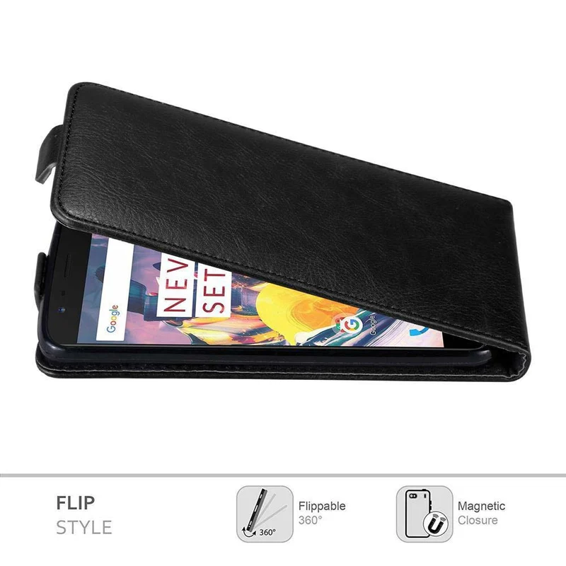 Cadorabo Hülle kompatibel mit OnePlus 3 / 3T Schutzhülle im Flip Design mit Magnetverschluss