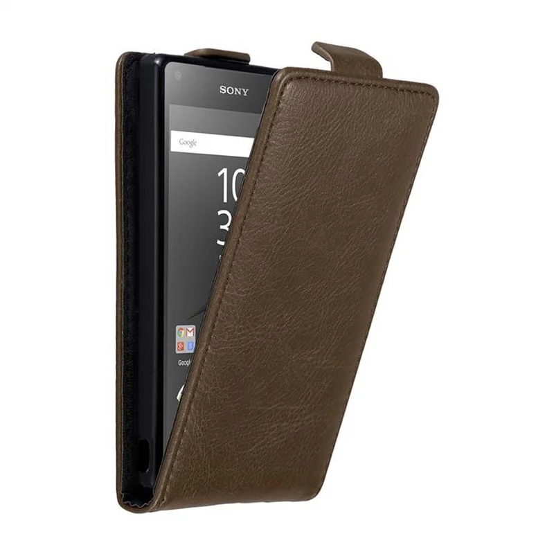 Cadorabo Hülle kompatibel mit Sony Xperia Z5 COMPACT Schutzhülle im Flip Design mit Magnetverschluss