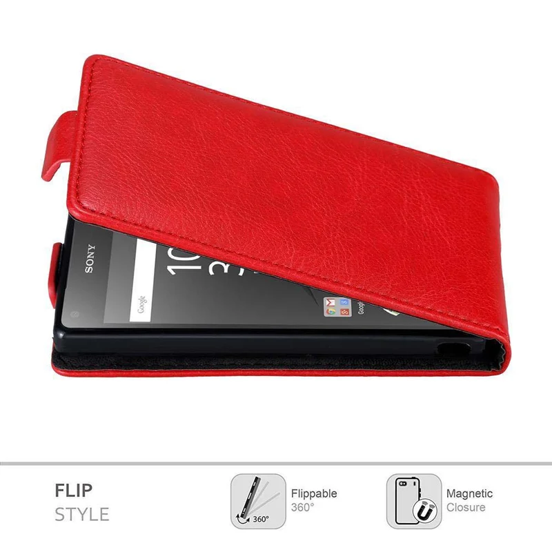 Cadorabo Hülle kompatibel mit Sony Xperia Z5 COMPACT Schutzhülle im Flip Design mit Magnetverschluss