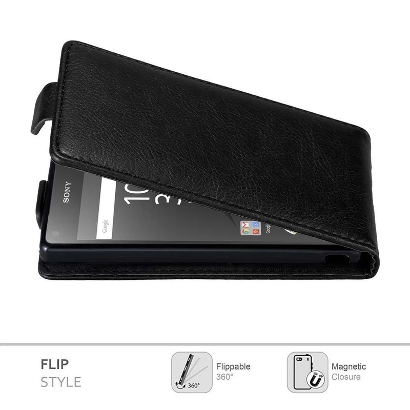 Cadorabo Hülle kompatibel mit Sony Xperia Z5 COMPACT Schutzhülle im Flip Design mit Magnetverschluss