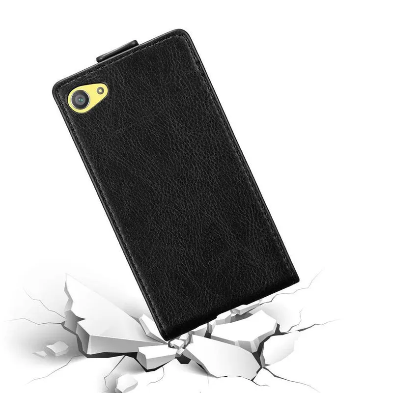 Cadorabo Hülle kompatibel mit Sony Xperia Z5 COMPACT Schutzhülle im Flip Design mit Magnetverschluss