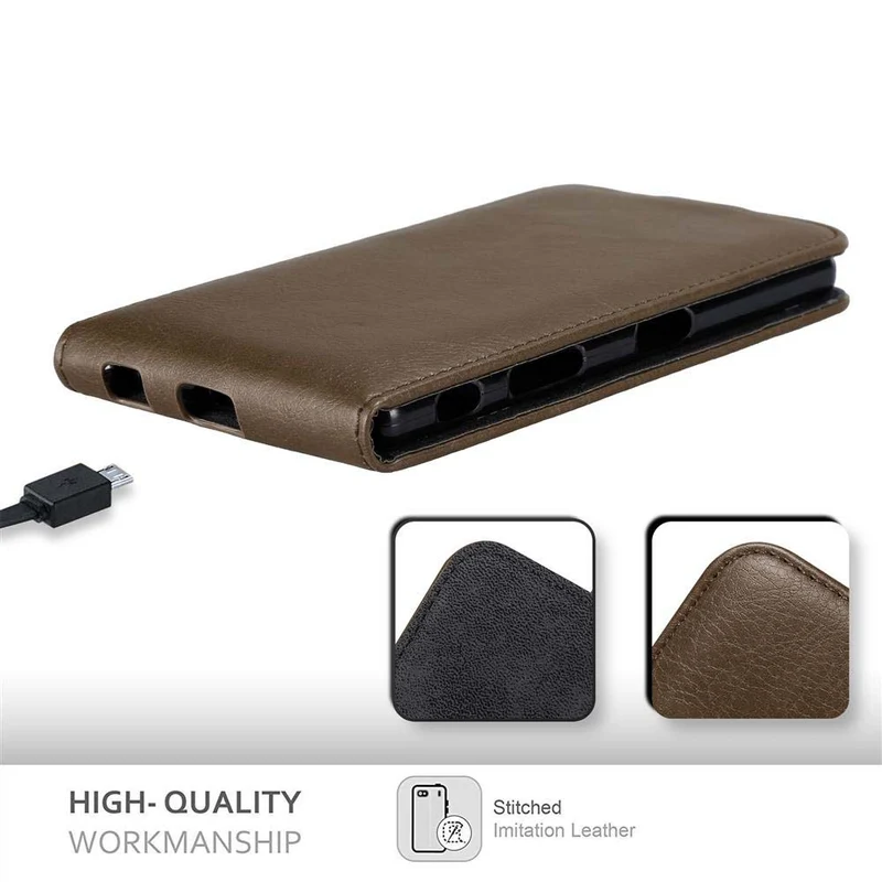 Cadorabo Hülle kompatibel mit Sony Xperia Z5 Schutzhülle im Flip Design mit Magnetverschluss