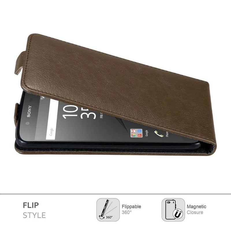 Cadorabo Hülle kompatibel mit Sony Xperia Z5 Schutzhülle im Flip Design mit Magnetverschluss