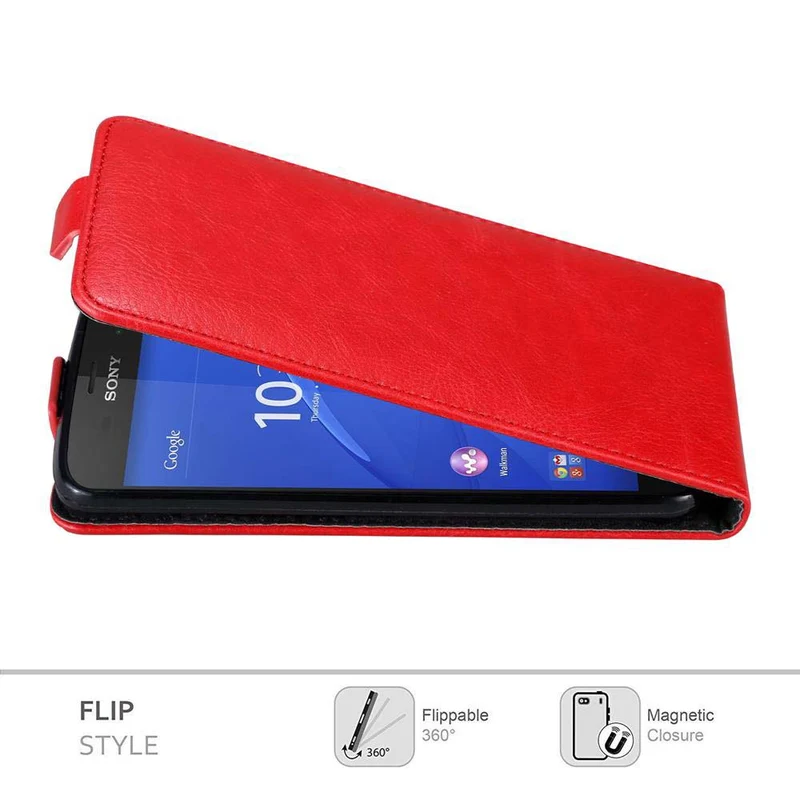 Cadorabo Hülle kompatibel mit Sony Xperia Z3 COMPACT Schutzhülle im Flip Design mit Magnetverschluss